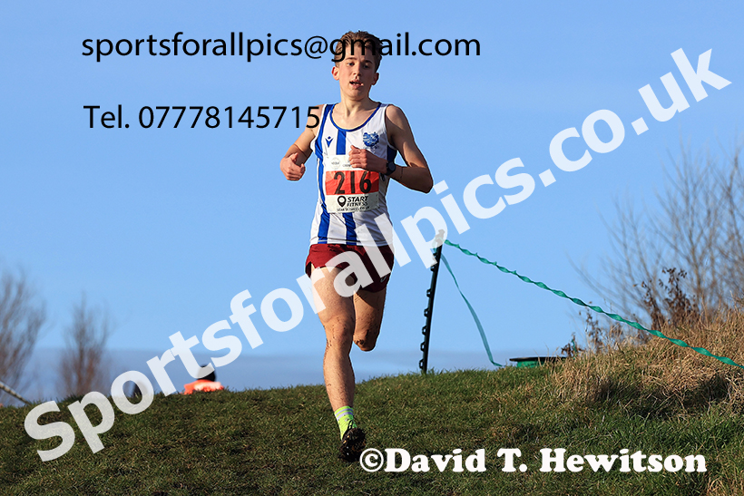 Boys under-15s 2024 NECAA Cross Country Champs., Temple Park, South Shields. Photo: David T. Hewitson/Sports for All Pics